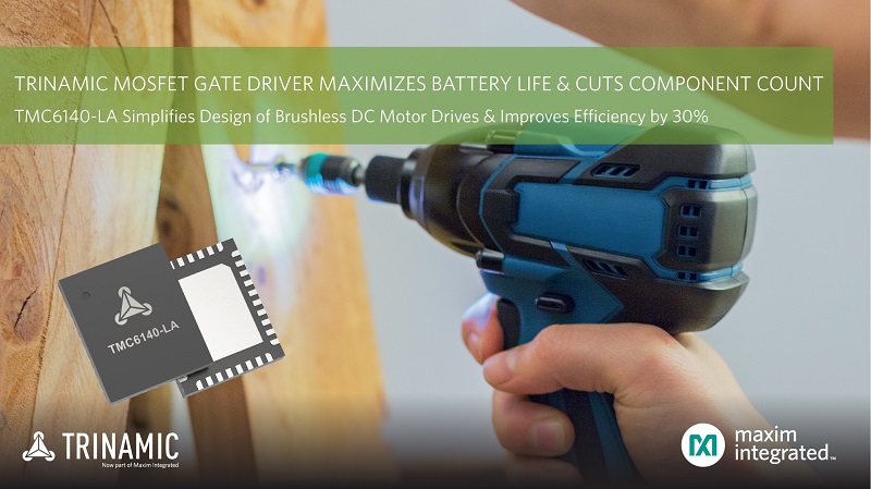 Integrated 3-Phase MOSFET Gate Driver Maximizes Battery Life